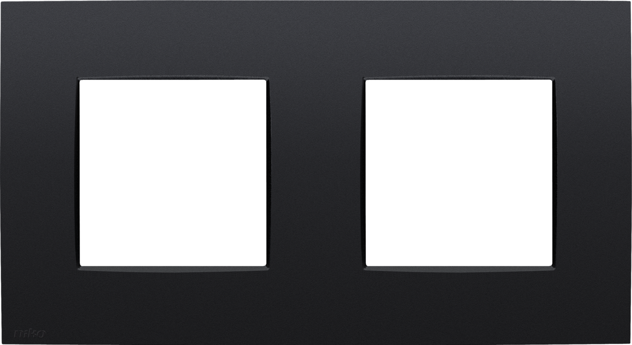 Niko Intense Matt Black Coated Afdekraam 2-voudig HV mat zwart 136-76800